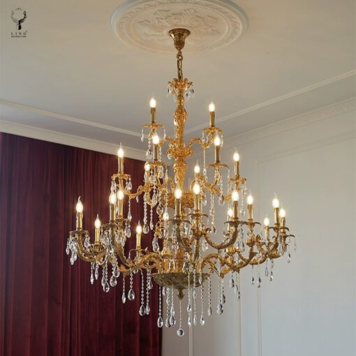 Đèn chùm đồng châu âu(DCD12)