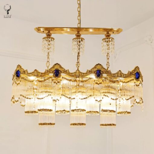 Đèn chùm đồng kiểu pháp(DCD15)