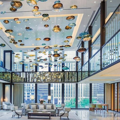 Đèn chùm thiết kế thông tầng(DTK40) - Hình ảnh 3