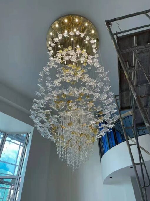Đèn chùm thiết kế lá phong(DTK45) - Hình ảnh 4