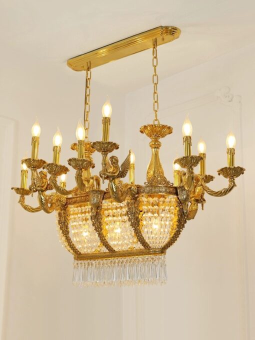 Đèn chùm đồng cổ điển châu âu(DCD26) - Hình ảnh 2
