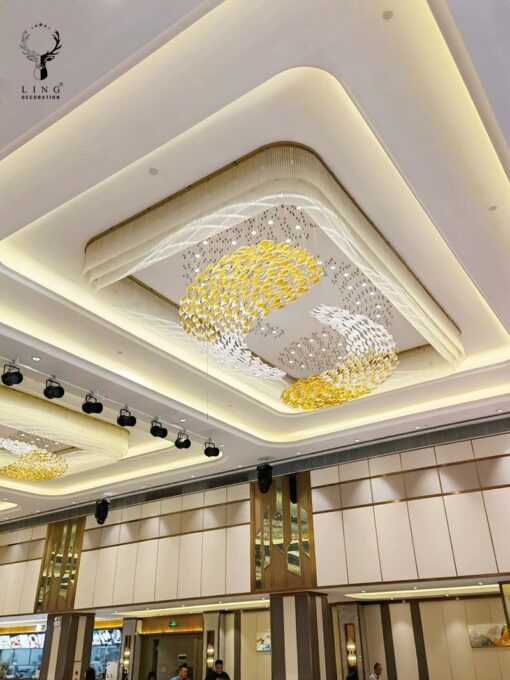 đèn chùm thiết kế pha lê(DTK101)